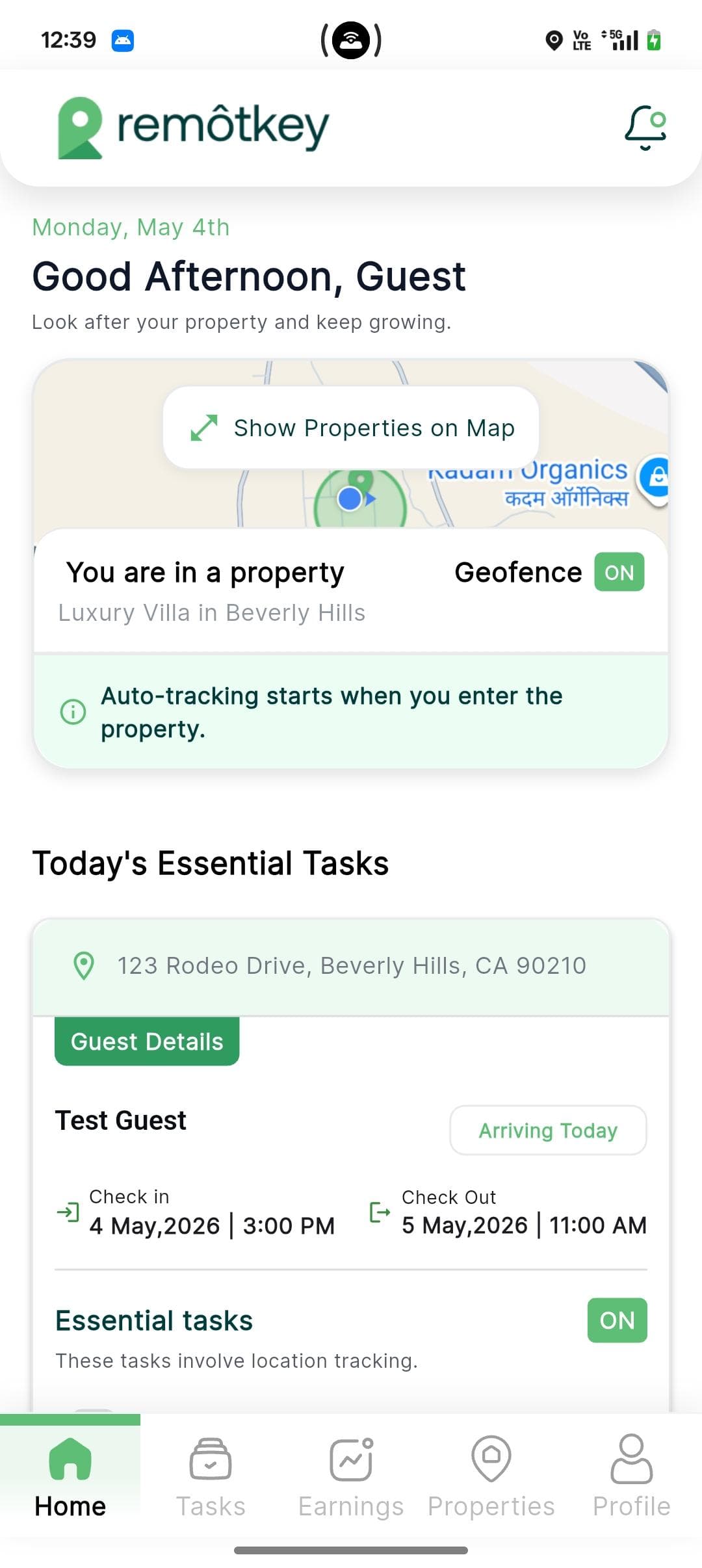 Remotkey short-term rental operations dashboard